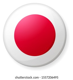 Circular country flag icon illustration ( button badge ) / Japan