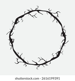 Circular Crack Pattern EPS Vector