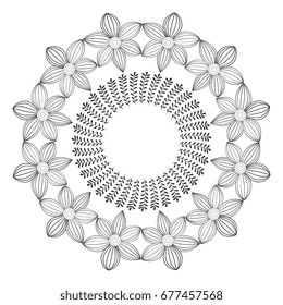 Circular crown with flowers