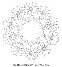 Circular crown with flowers