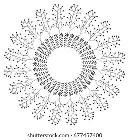 Circular crown with leaves