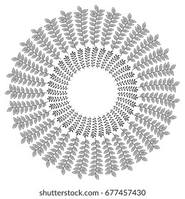 Circular crown with leaves
