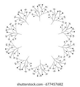 Circular crown with leaves