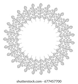 Circular crown with leaves