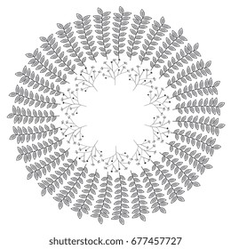 Circular crown with leaves