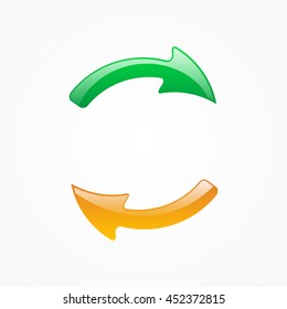 Circular curved web arrows 