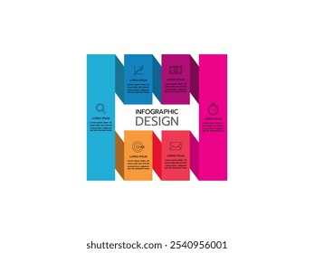 Circular cycle infographic design template. Concept cycle with 6 elements and icons.