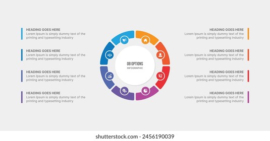 Diseño De Plantilla Infográfica De Ciclo Circular Con 8 Pasos