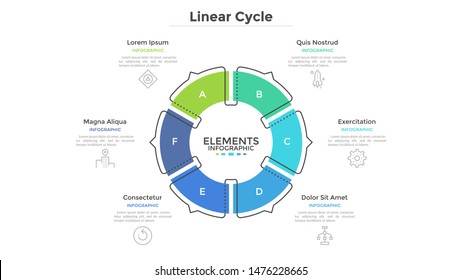 6 Piece Pie Chart Template