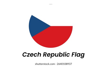 Circular Czech Republic Flag Design Element