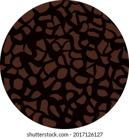 Circular dark and milk brown crackled Chocolate candy. Layered confectionary SVG svg
