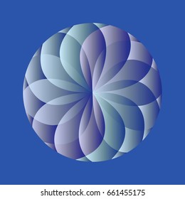 Circular decorative element for logos, stamps and other