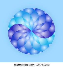 Circular decorative element for logos, stamps and other