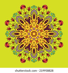 Circular decorative geometric pattern