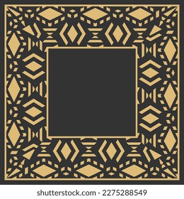 Marco de oro decorativo circular. Elegante ornamento vintage con lugar para texto. Ornamento artístico de elementos de diseño, de artículos de lujo, logos, monogramas. Diseño gráfico vectorial.
