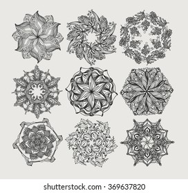 circular decorative objects set