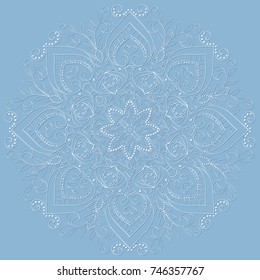 circular delicate  pattern with embossing. Vector illustration