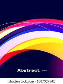 Circular design background with colorful shape element for banner, poster, flyer and social media post