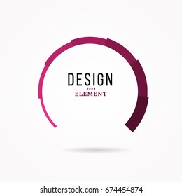 Circular design element. Abstract vector illustration with preload bar.