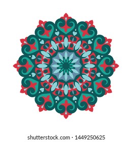 Circular design element. Mandala. Oriental style