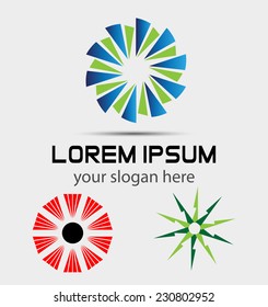 Circular Design elements set Vector