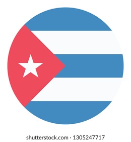 Circular Design Flag Cuba