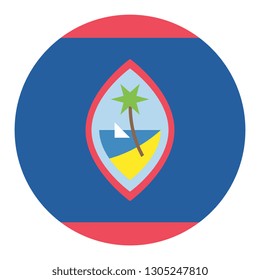 Circular Design Flag Guam