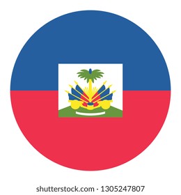 Circular Design Flag Haiti