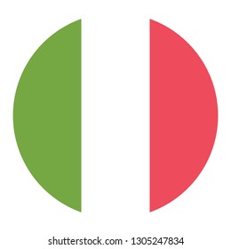 Circular Design Flag Italy