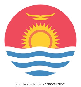 Circular Design Flag Kiribati