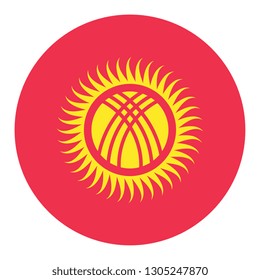 Circular Design Flag Kyrgyzstan