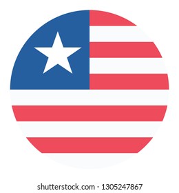 Circular Design Flag Liberia
