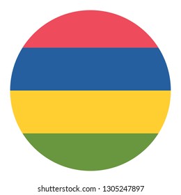 Circular Design Flag Mauritius