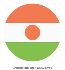 Circular Design Flag Niger