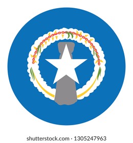 Circular Design Flag Northern Mariana Islands