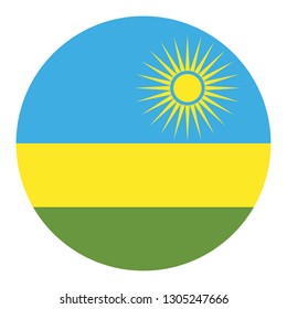 Circular Design Flag Rwanda