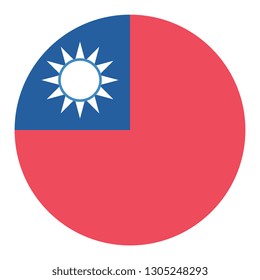 Circular Design Flag Taiwan