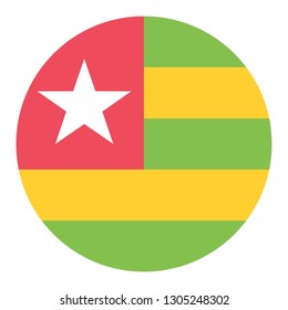 Circular Design Flag Togo