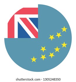 Circular Design Flag Tuvalu