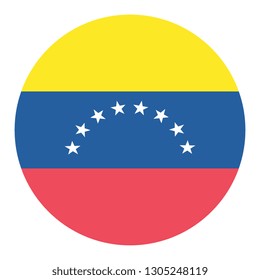 Circular Design Flag Venezuela