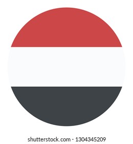 Circular Design Flag Yemen
