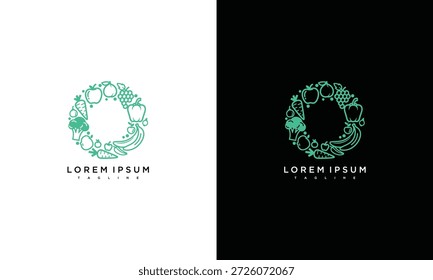 Um design circular com elementos florais em um plano de fundo contrastante