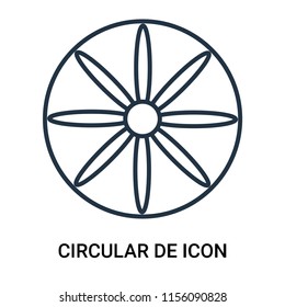 Circular design icon vector isolated on white background, Circular design transparent sign , outline linear symbol or line shape
