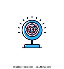 Circular design represents data connection globally