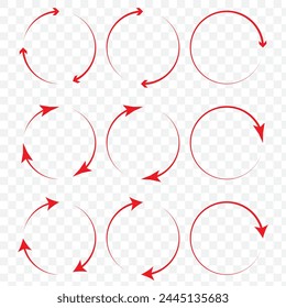 Circular design. Rotate circle symbol. Circle of arrows. Recycle icon vector set. Vector illustration. Stock image. EPS 10.