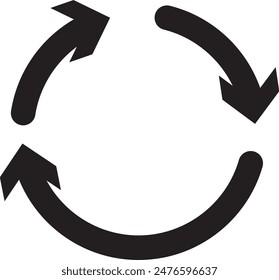 Circular design. Rotate circle symbol. Circle of arrows. Recycle icon vector set. Vector illustration. Stock image. EPS 10.