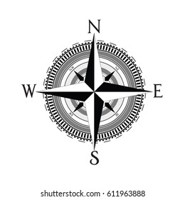 Circular Detailed Vector Image Compass Stock Vector (Royalty Free ...