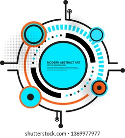 Circular diagram background. vector illustration
