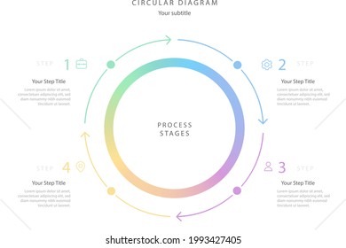 Circular diagram. Business finance progress graph visualization. Project round chart. Circle diagram template. Presentation brochure, marketing analysis concept. Graphic diagram. Vector illustration