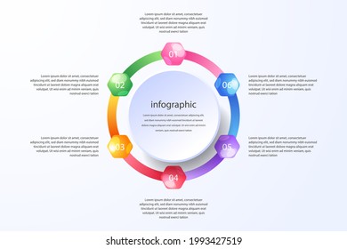 Circular diagram. Business finance progress graph visualization. Project round chart. Circle diagram template. Presentation brochure, marketing analysis concept. Graphic diagram. Vector illustration
